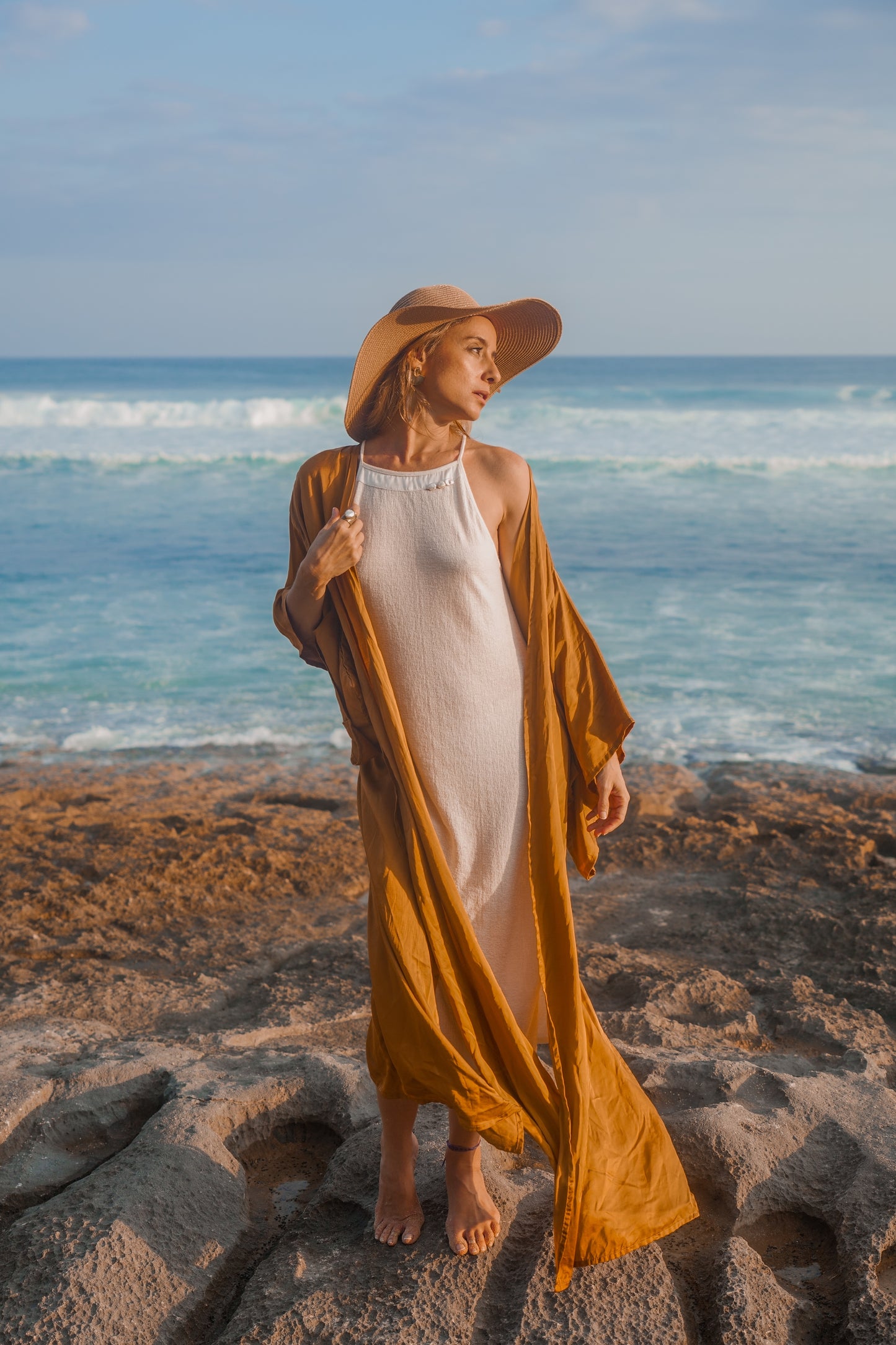 DRESS SPLIT RAMI ~  Sacred Pearl ~